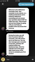 Adherence counselor screenshot