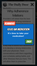 Medication reminder screenshot